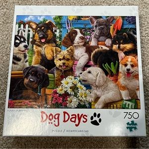 Buffalo Games 750 Piece Jigsaw Puzzle Dog Days: Funny Puppies